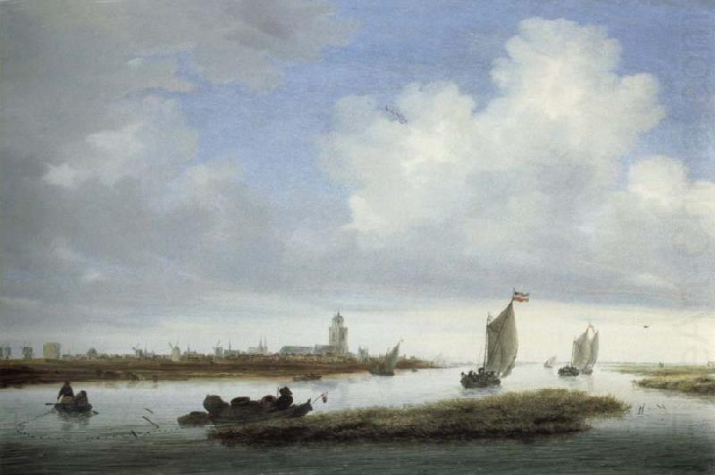 RUYSDAEL, Salomon van view of deventer seen from the north west oil painting picture